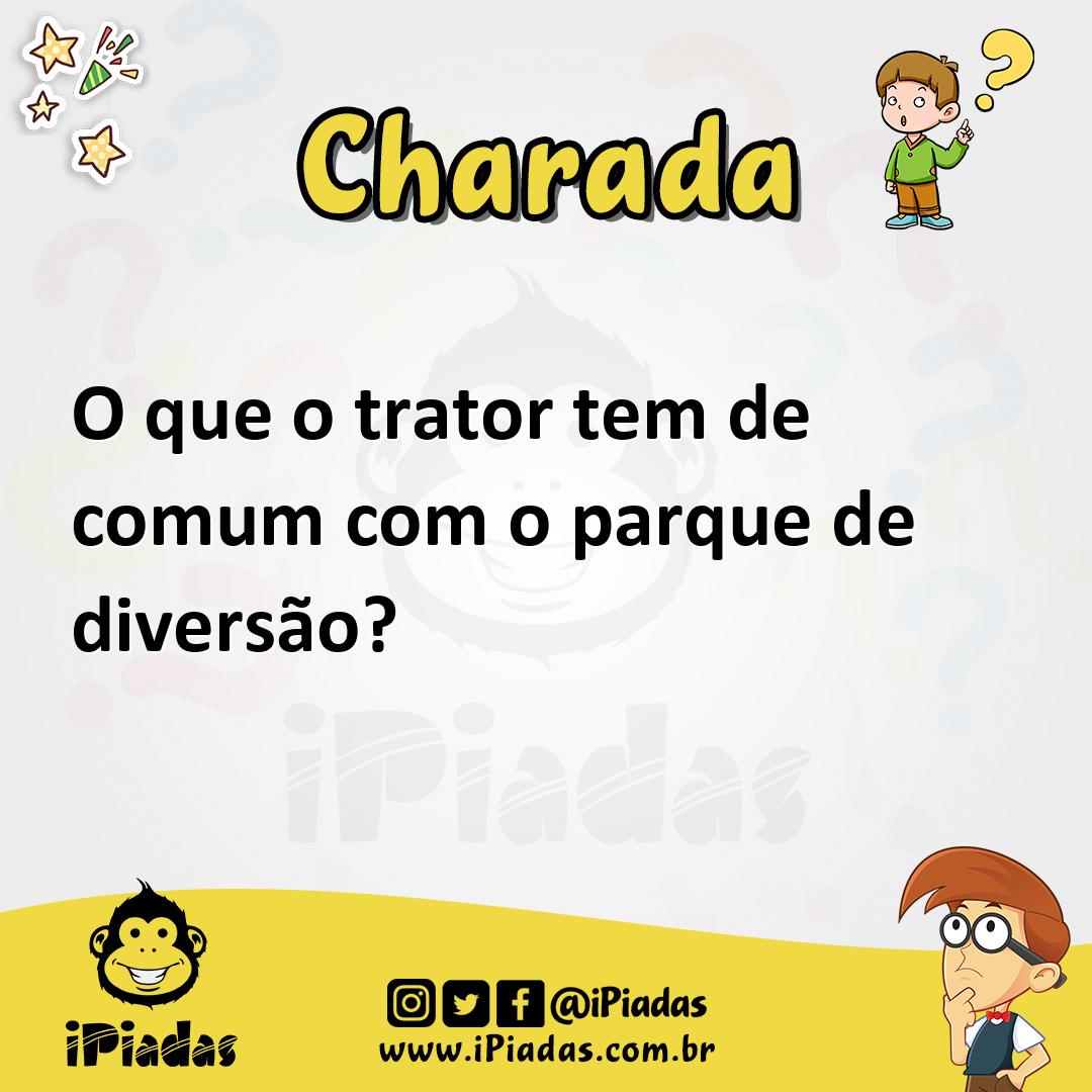 Ilustração de O que o trator tem de comum com o parque de diversão? no iPiadas