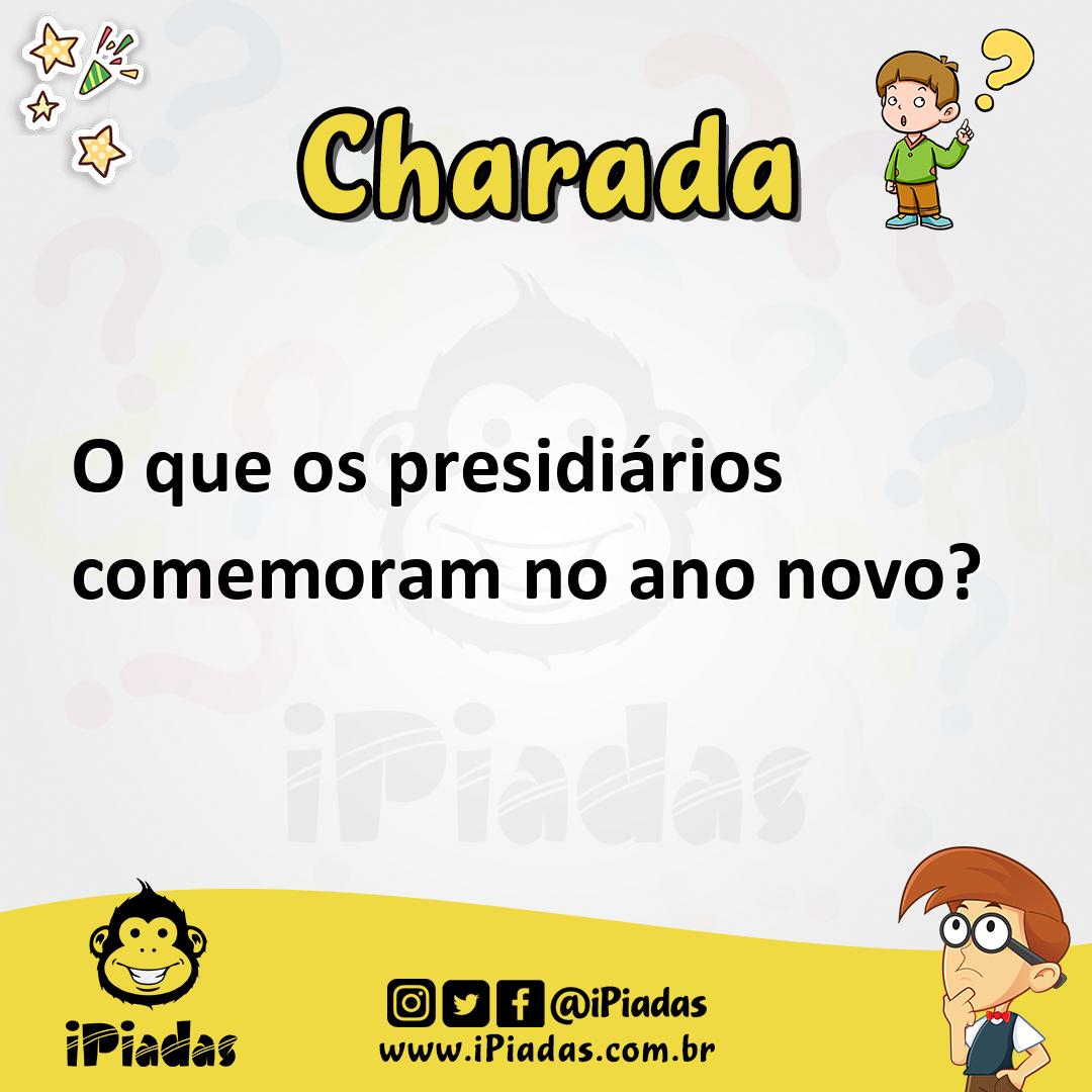 Ilustração de O que os presidiários comemoram no ano novo? no iPiadas