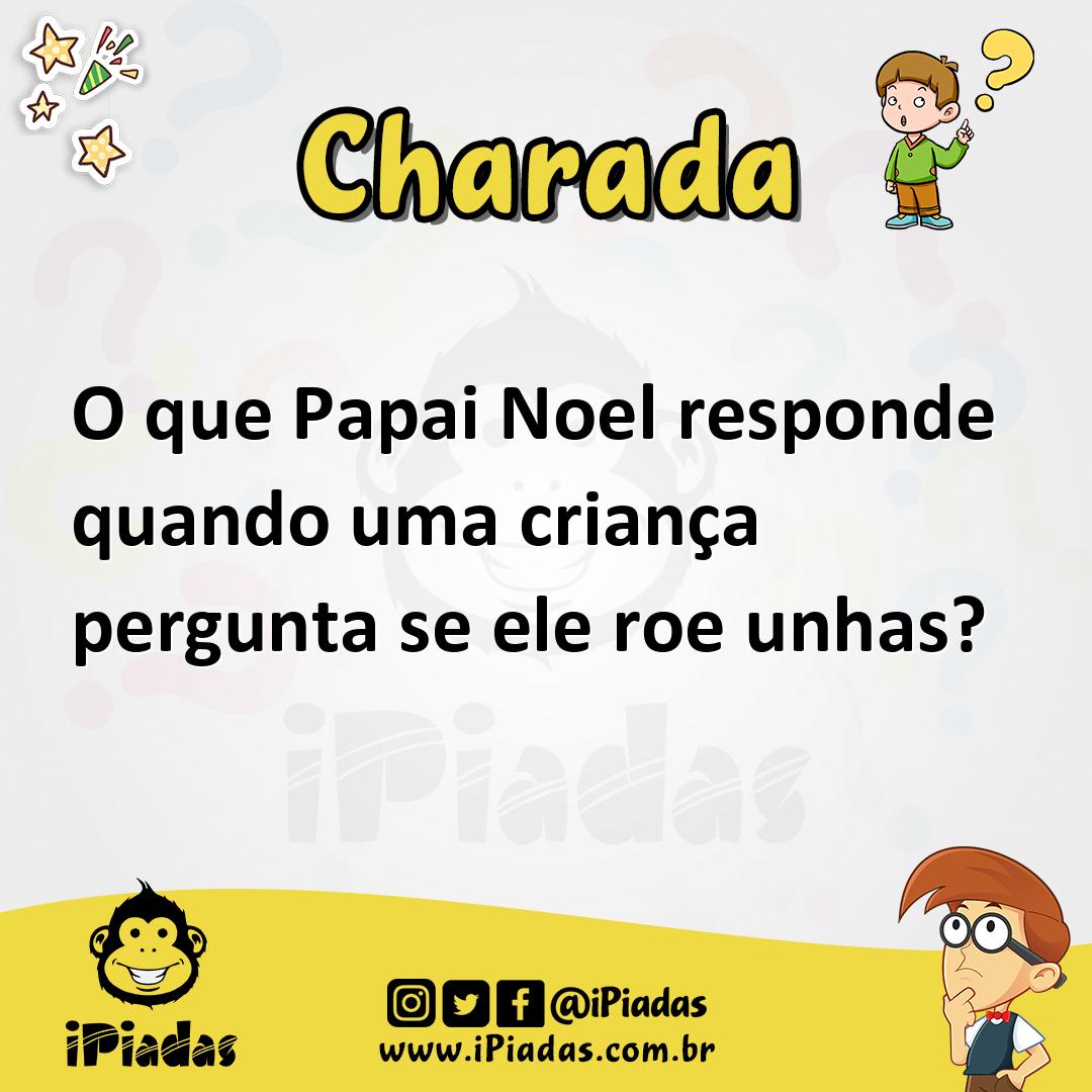 Ilustração de O que Papai Noel responde quando uma criança pergunta se ele roe unhas? no iPiadas