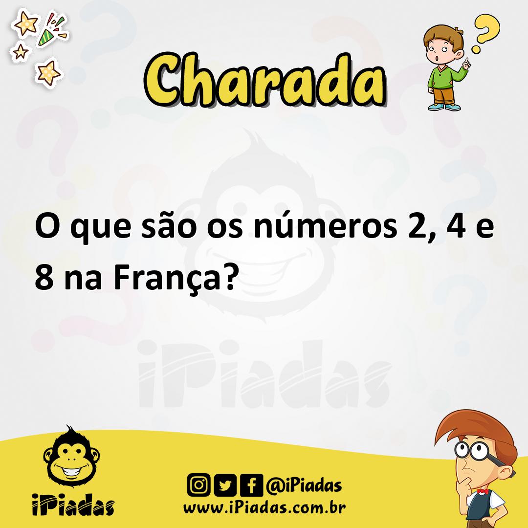 Ilustração de O que são os números 2, 4 e 8 na França? no iPiadas