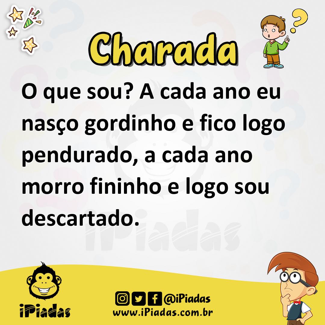 Ilustração de O que sou? A cada ano eu nasço gordinho e fico logo pendurado, a cada ano morro fininho e logo sou descartado. no iPiadas