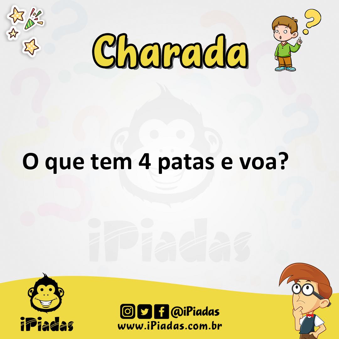 Ilustração de O que tem 4 patas e voa? no iPiadas