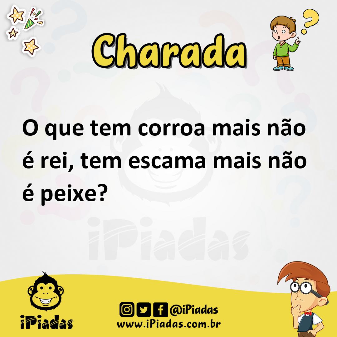 Ilustração de O que tem corroa mais não é rei, tem escama mais não é peixe? no iPiadas