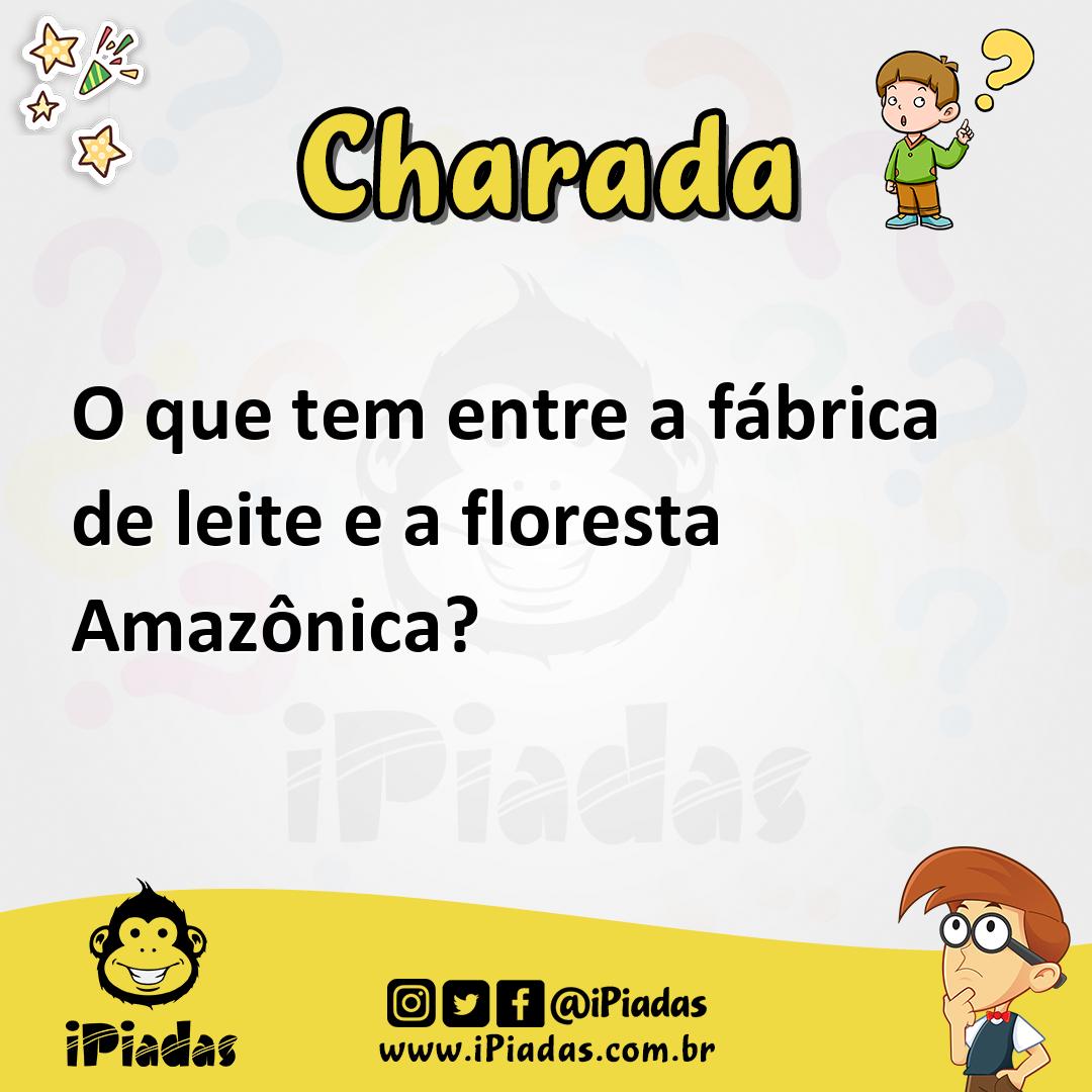 Ilustração de O que tem entre a fábrica de leite e a floresta Amazônica? no iPiadas