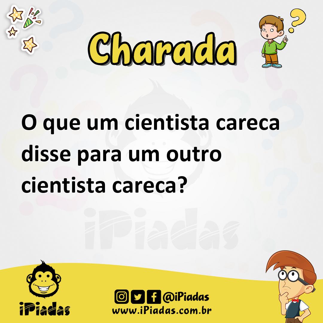 Ilustração de O que um cientista careca disse para um outro cientista careca? no iPiadas