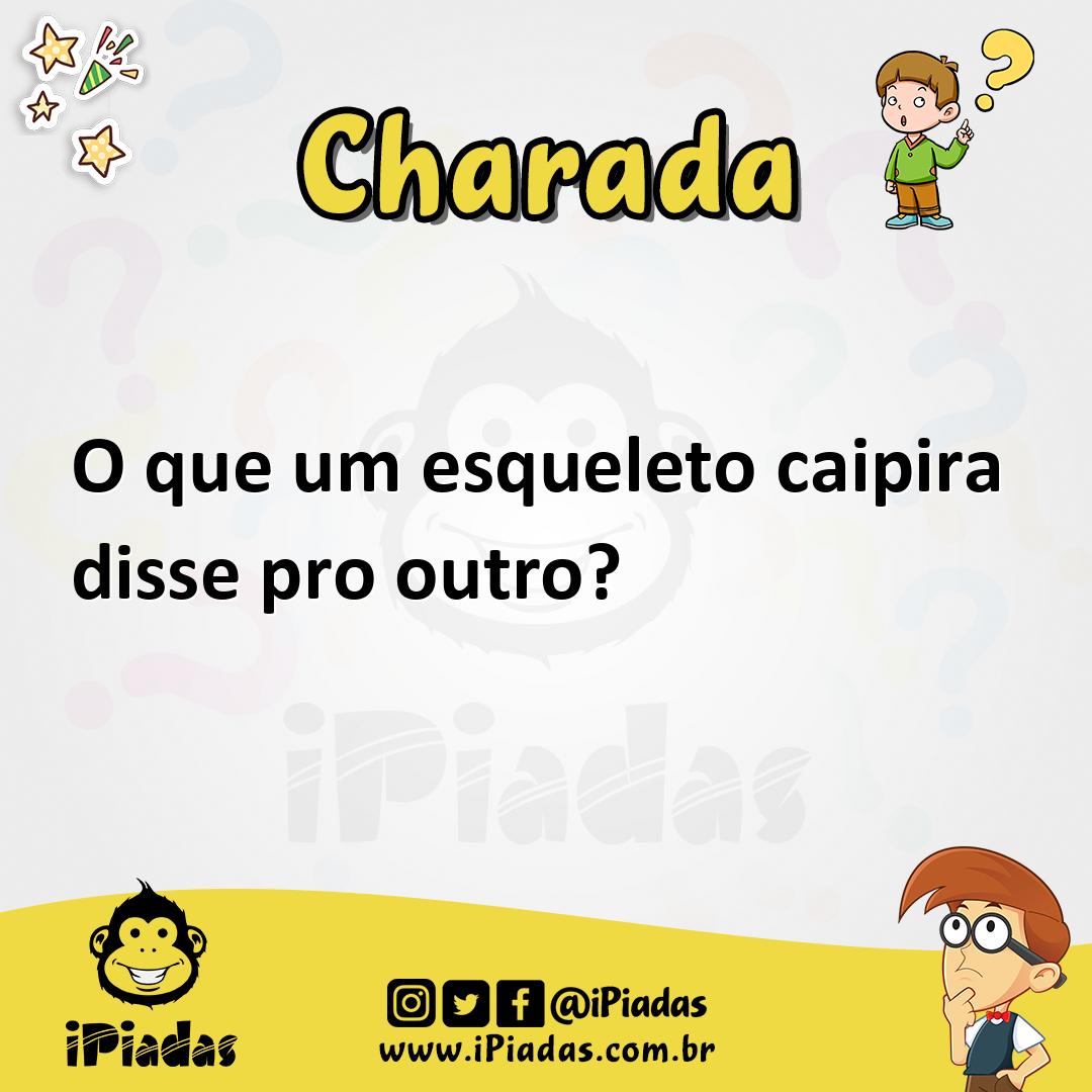 Ilustração de O que um esqueleto caipira disse pro outro? no iPiadas