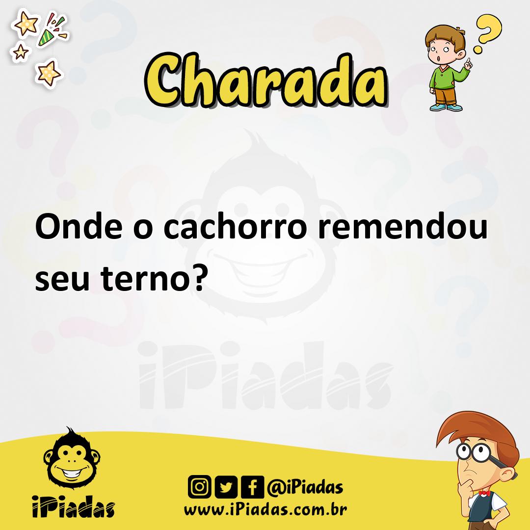 Ilustração de Onde o cachorro remendou seu terno? no iPiadas