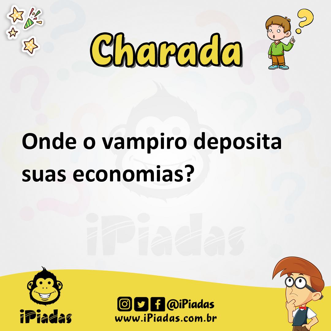 Ilustração de Onde o vampiro deposita suas economias? no iPiadas