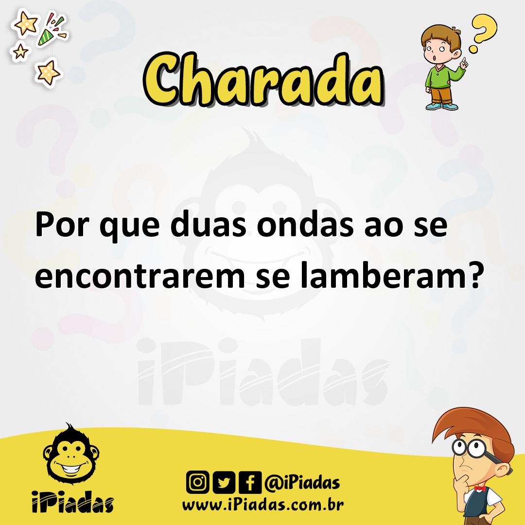 Ilustração de Por que duas ondas ao se encontrarem se lamberam? no iPiadas