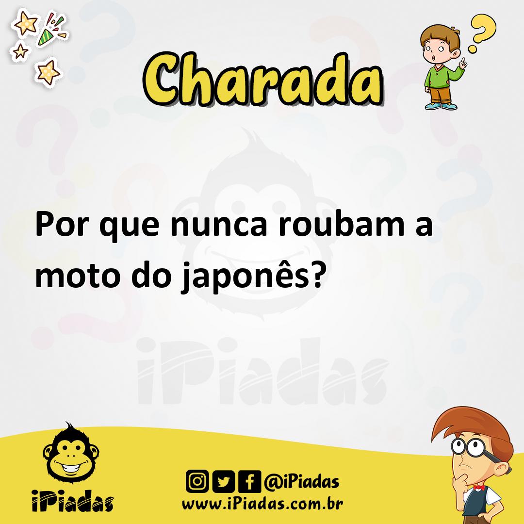 Ilustração de Por que nunca roubam a moto do japonês? no iPiadas