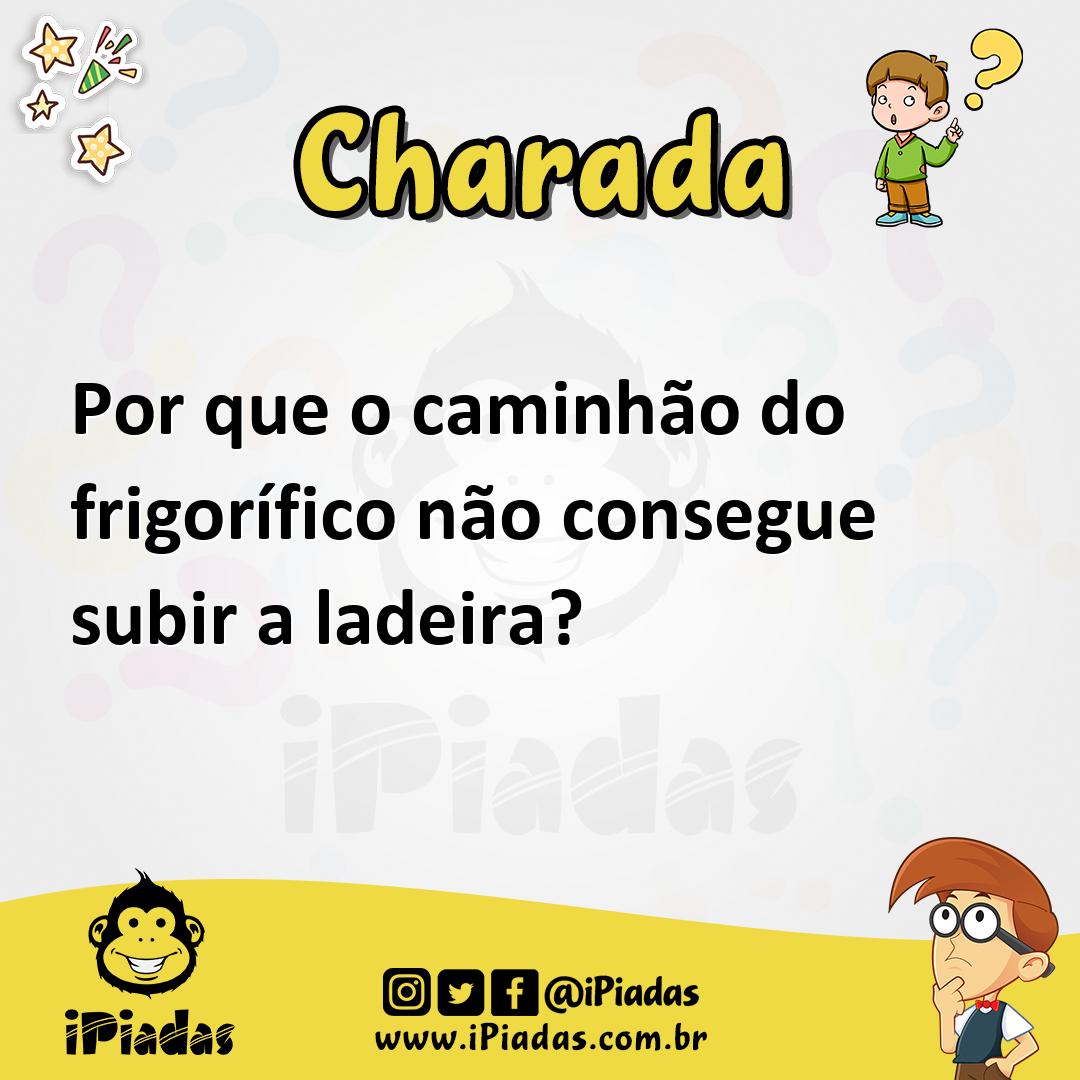 Ilustração de Por que o caminhão do frigorífico não consegue subir a ladeira? no iPiadas