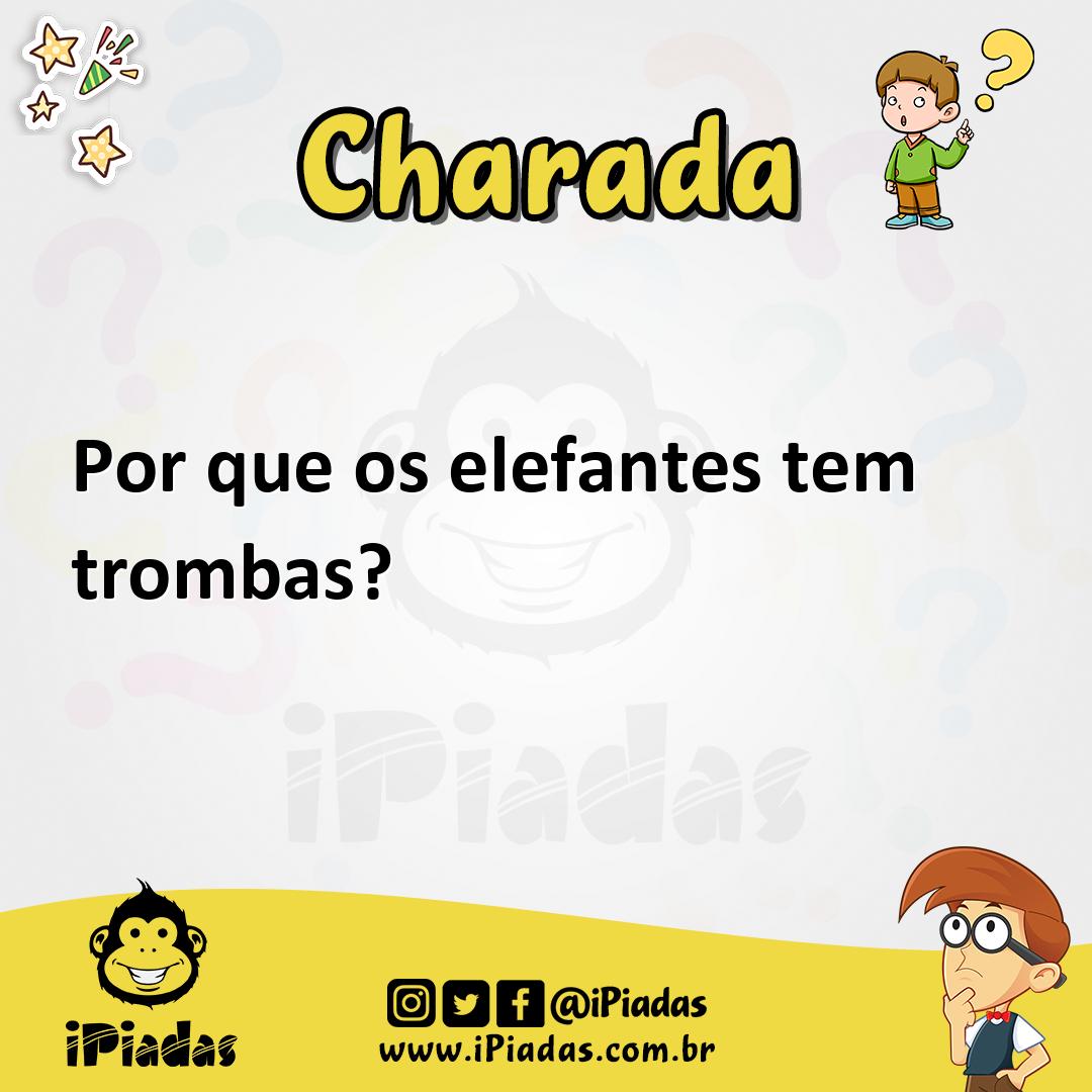 Ilustração de Por que os elefantes tem trombas? no iPiadas