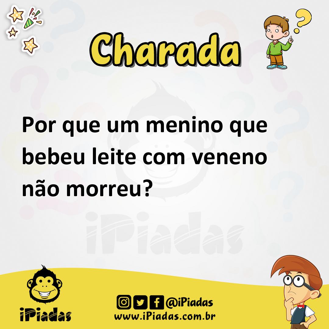 Ilustração de Por que um menino que bebeu leite com veneno não morreu? no iPiadas