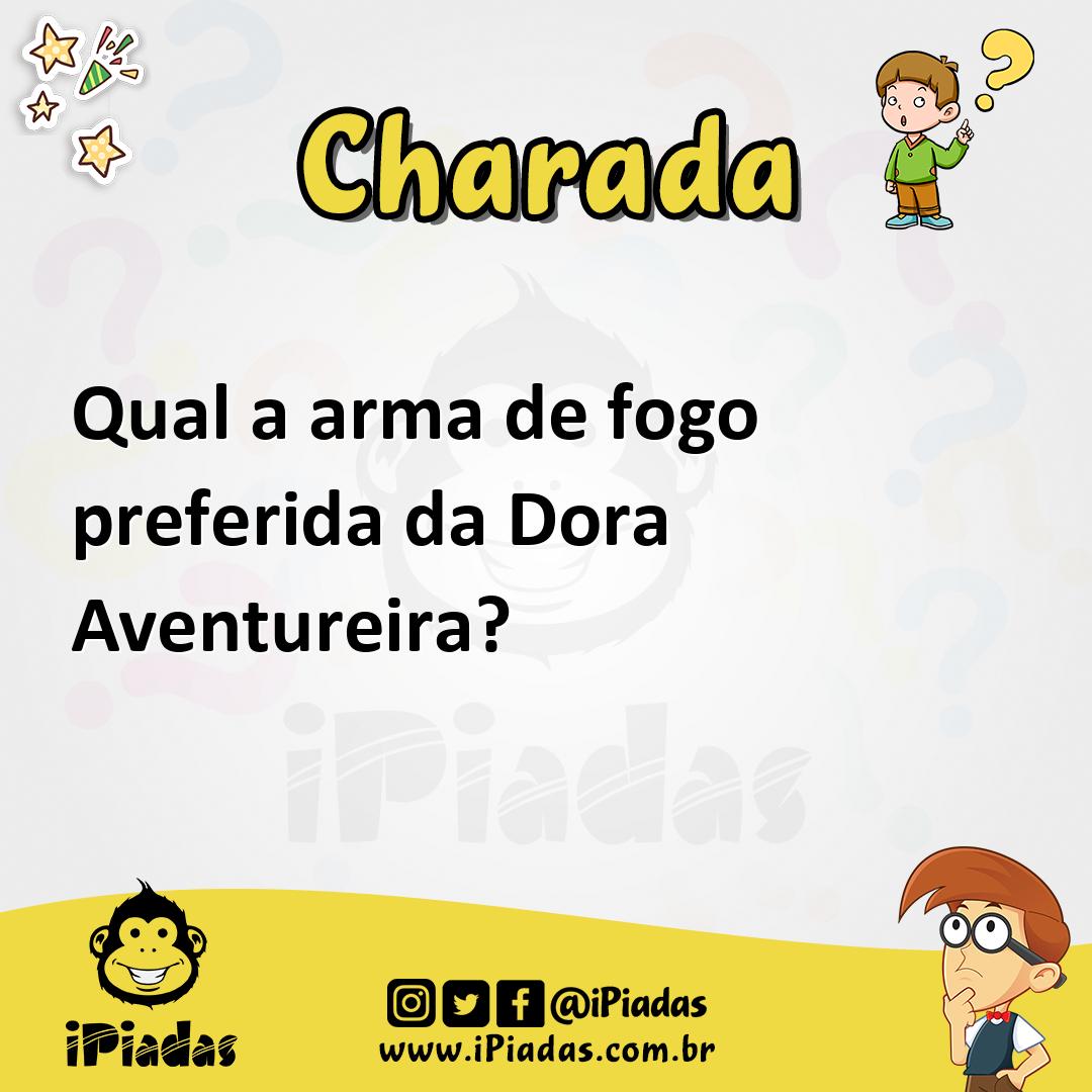 Ilustração de Qual a arma de fogo preferida da Dora Aventureira? no iPiadas