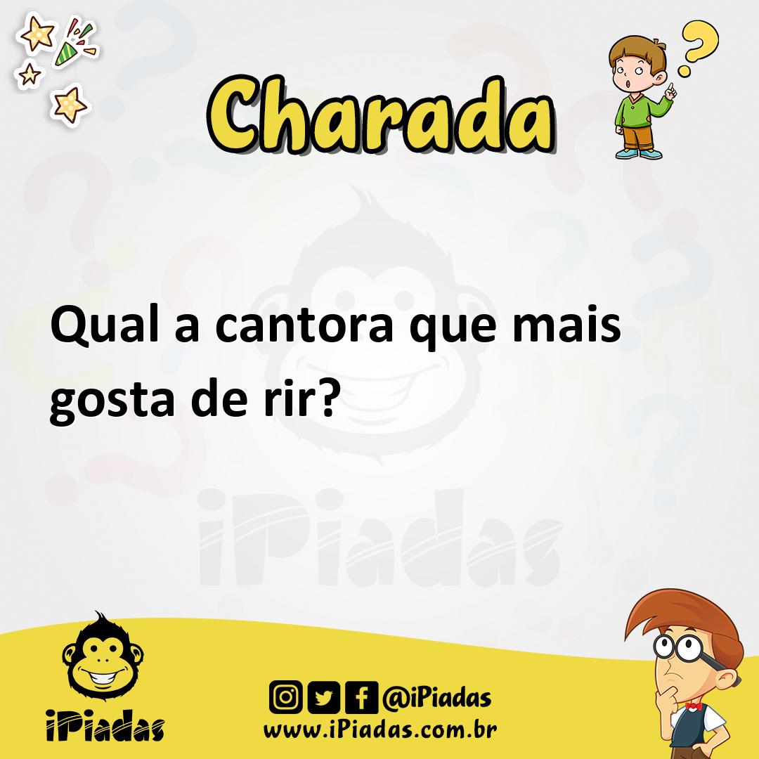 Ilustração de Qual a cantora que mais gosta de rir? no iPiadas