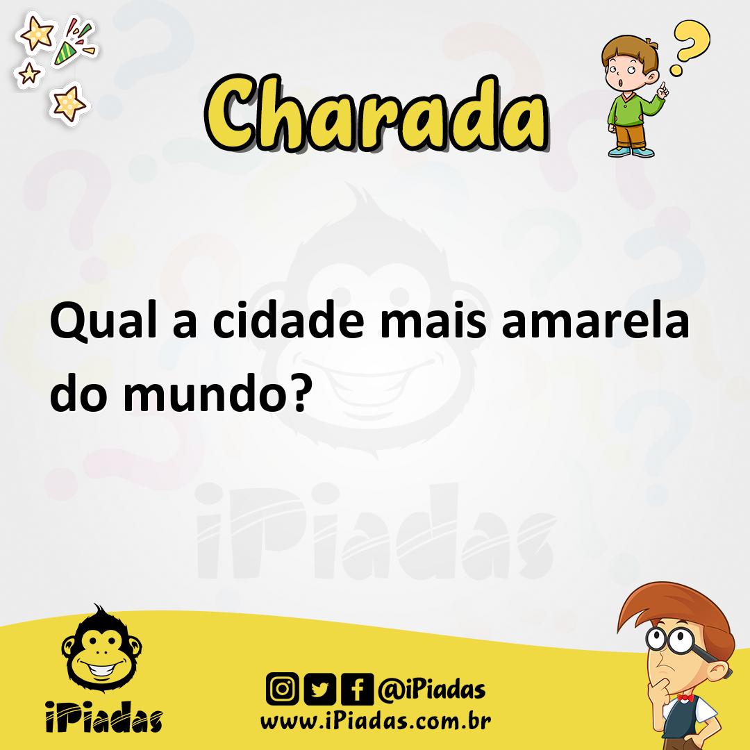 Ilustração de Qual a cidade mais amarela do mundo? no iPiadas