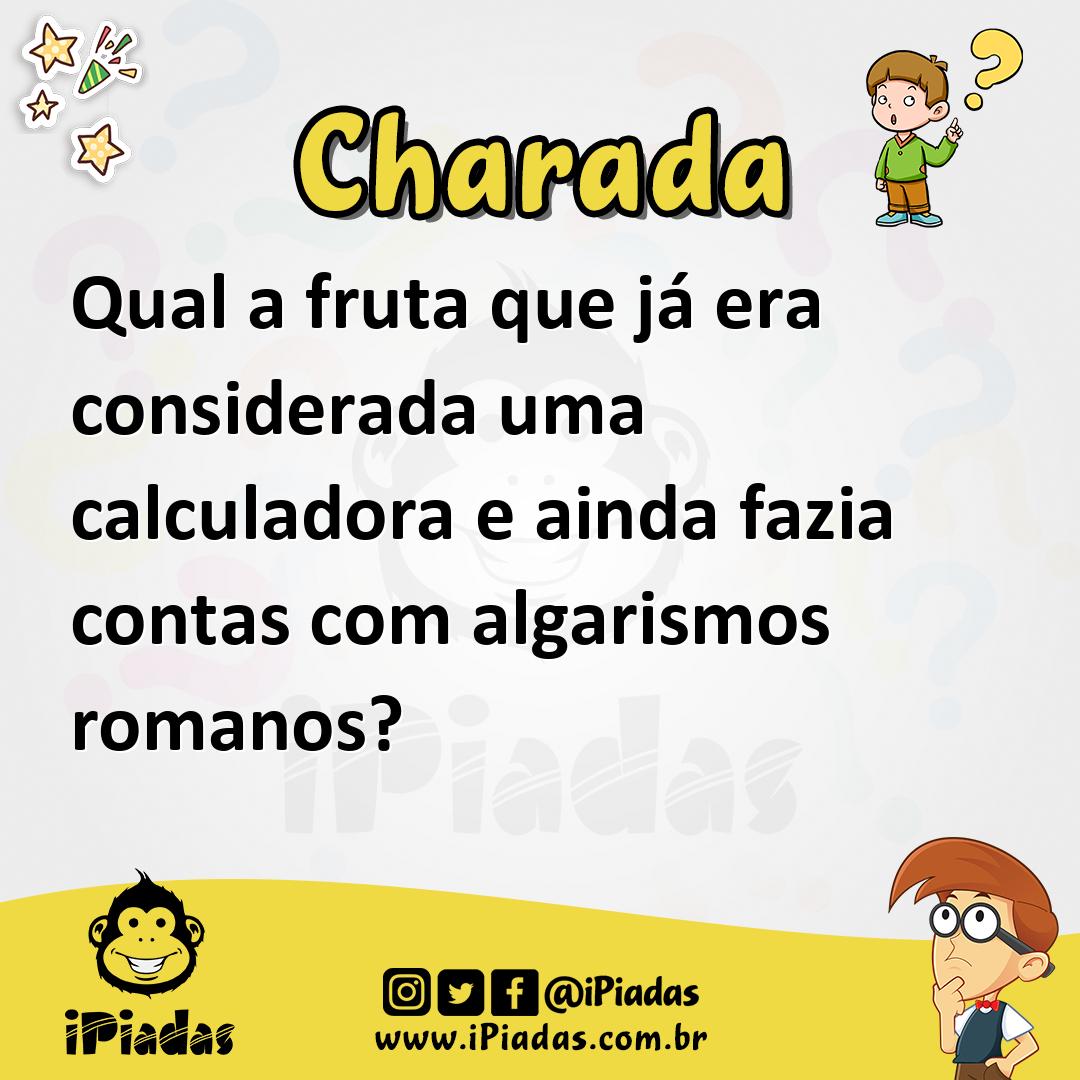 Ilustração de Qual a fruta que já era considerada uma calculadora e ainda fazia contas com algarismos romanos? no iPiadas