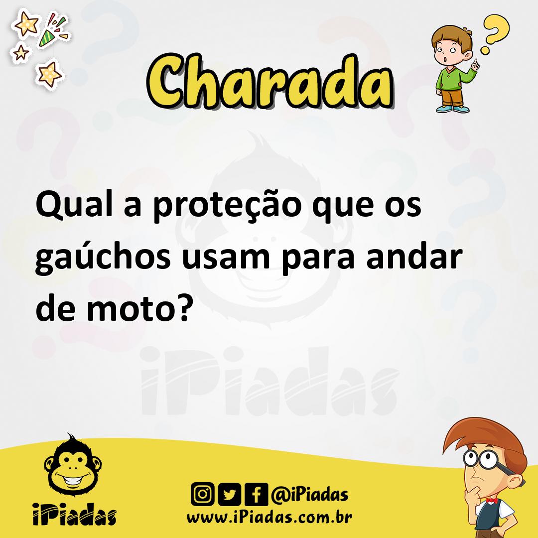 Ilustração de Qual a proteção que os gaúchos usam para andar de moto? no iPiadas