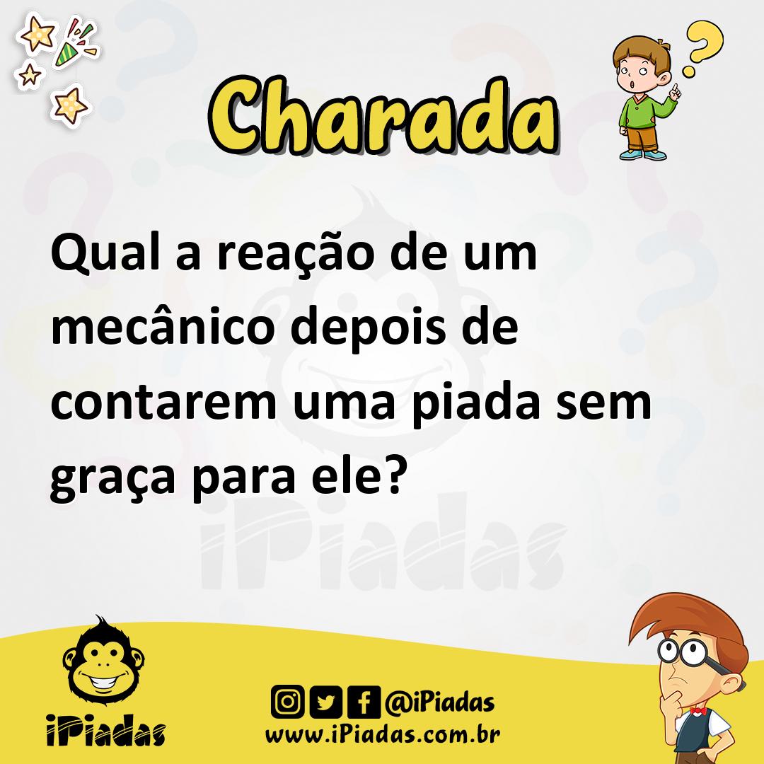 Ilustração de Qual a reação de um mecânico depois de contarem uma piada sem graça para ele? no iPiadas