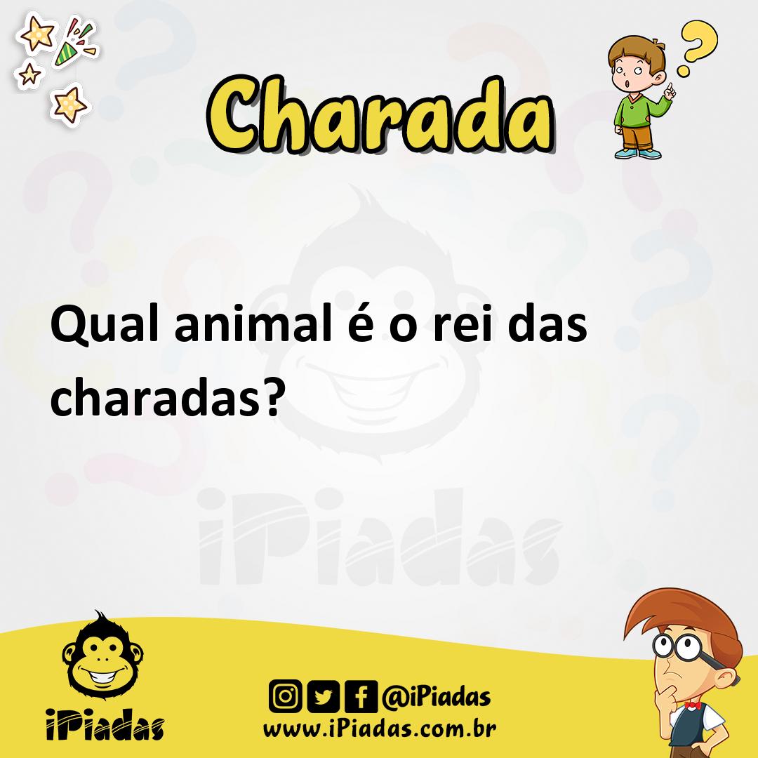 Ilustração de Qual animal é o rei das charadas? no iPiadas