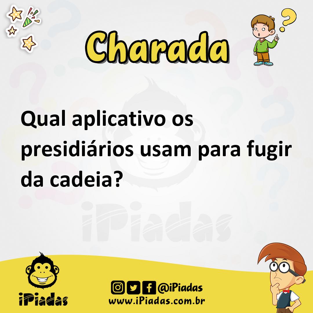 Ilustração de Qual aplicativo os presidiários usam para fugir da cadeia? no iPiadas