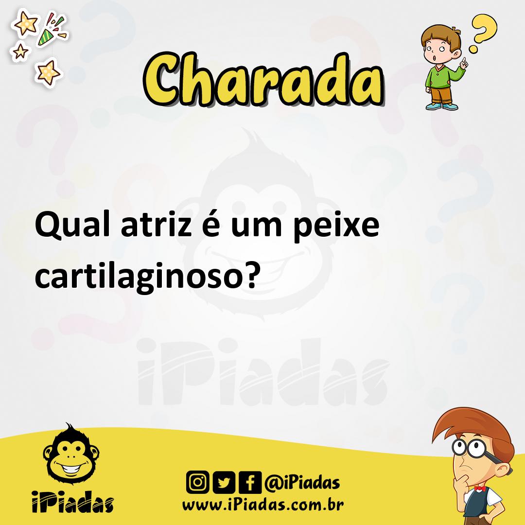Ilustração de Qual atriz é um peixe cartilaginoso? no iPiadas