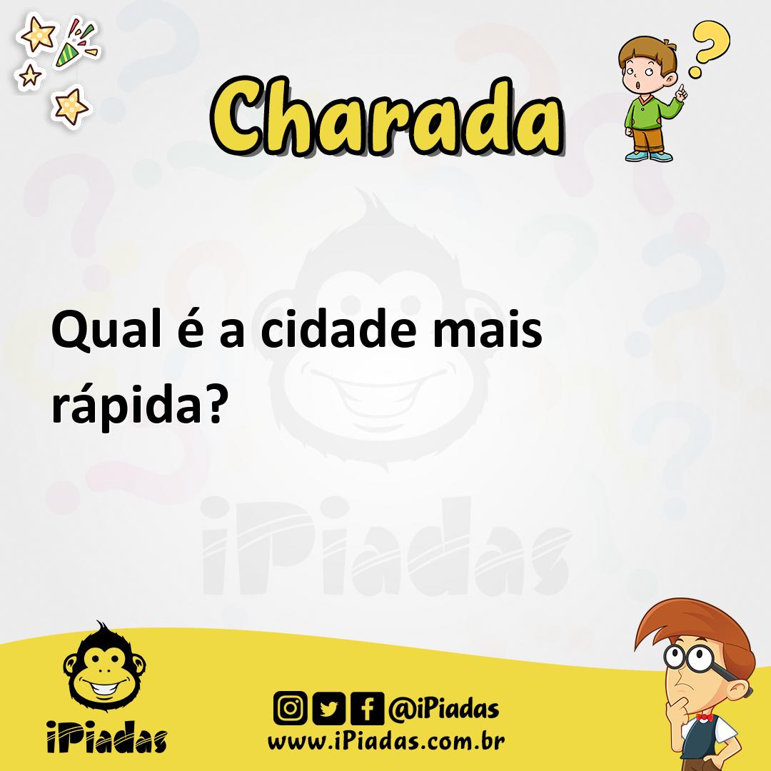 Ilustração de Qual é a cidade mais rápida? no iPiadas