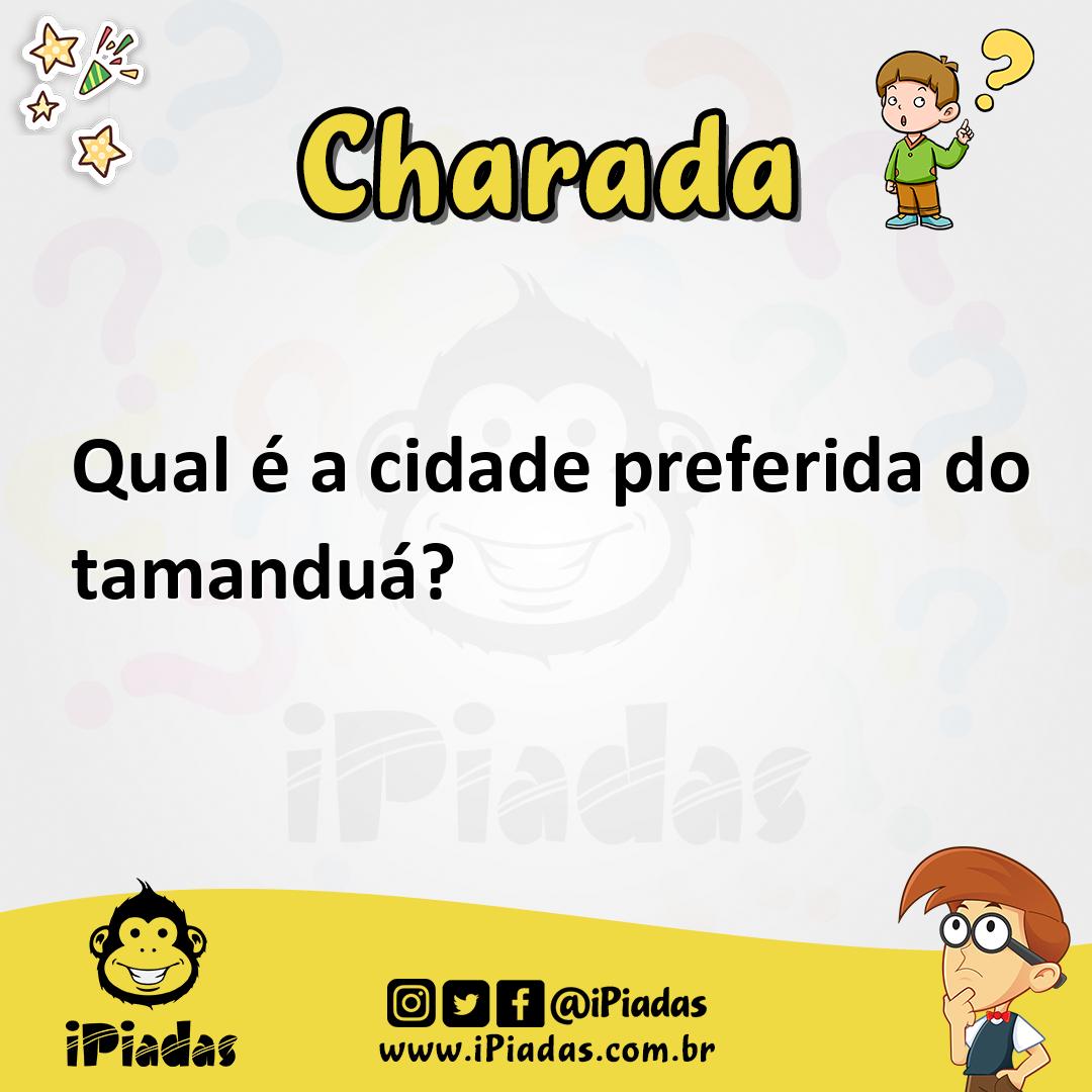 Ilustração de Qual é a cidade preferida do tamanduá? no iPiadas