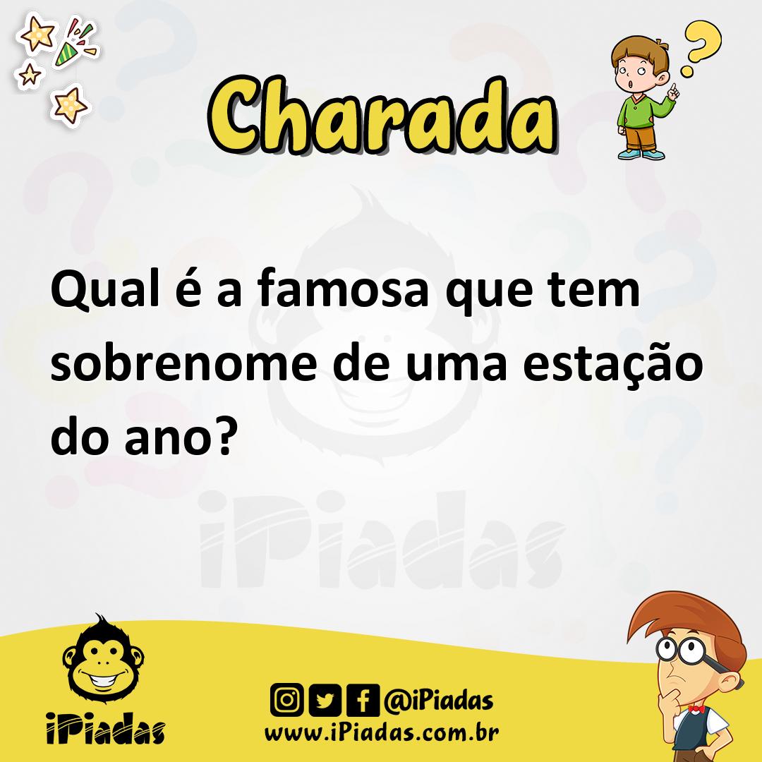 Ilustração de Qual é a famosa que tem sobrenome de uma estação do ano? no iPiadas