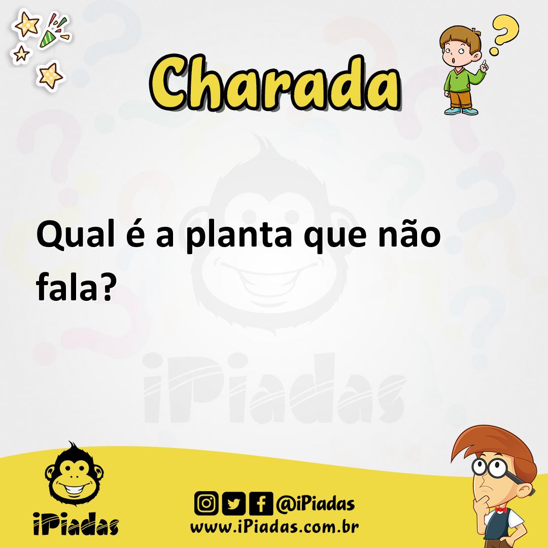 Ilustração de Qual é a planta que não fala? no iPiadas