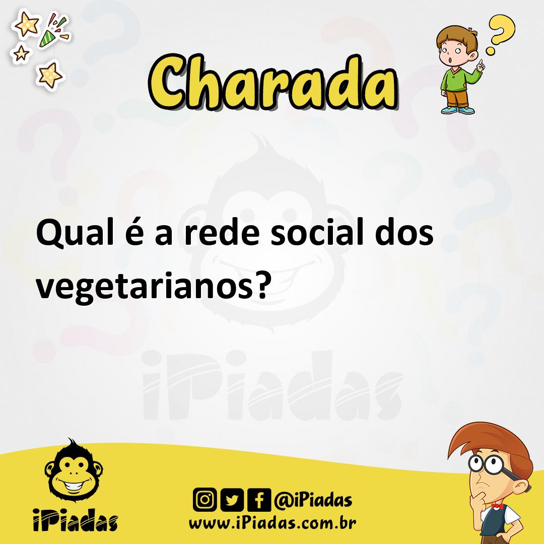 Ilustração de Qual é a rede social dos vegetarianos? no iPiadas
