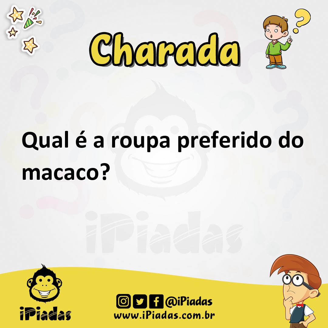 Ilustração de Qual é a roupa preferido do macaco? no iPiadas