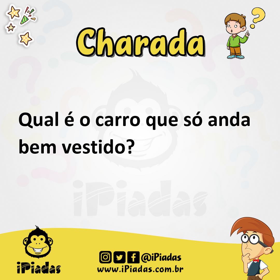 Ilustração de Qual é o carro que só anda bem vestido? no iPiadas
