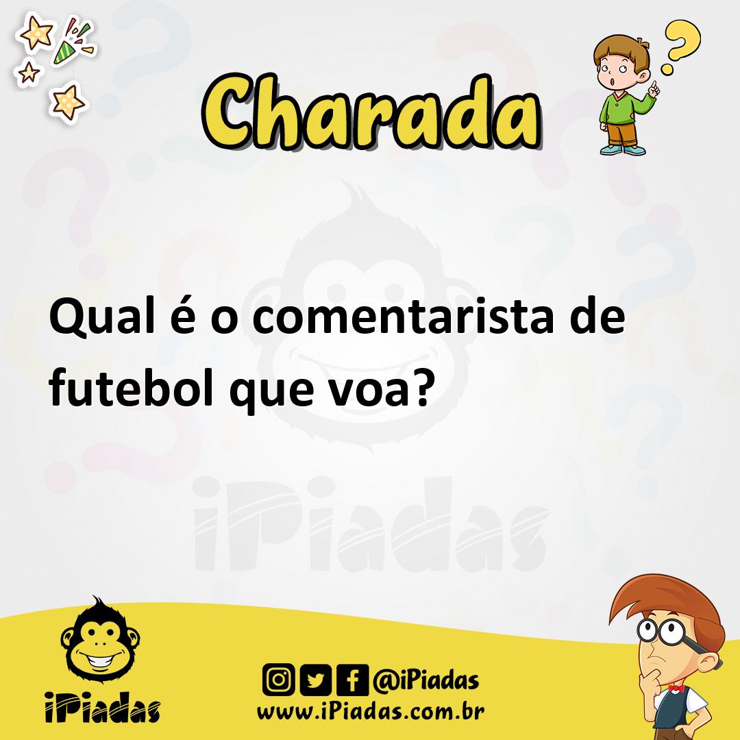 Ilustração de Qual é o comentarista de futebol que voa? no iPiadas