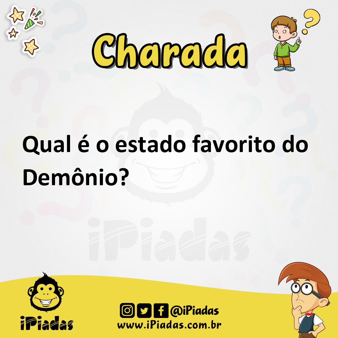 Ilustração de Qual é o estado favorito do Demônio? no iPiadas