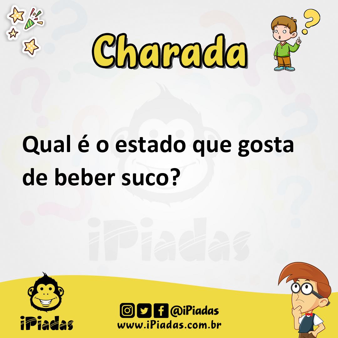Ilustração de Qual é o estado que gosta de beber suco? no iPiadas