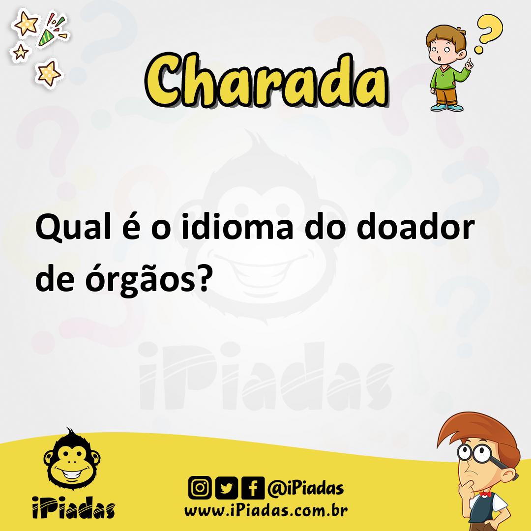 Ilustração de Qual é o idioma do doador de órgãos? no iPiadas