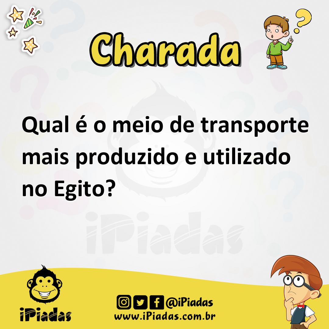 Ilustração de Qual é o meio de transporte mais produzido e utilizado no Egito? no iPiadas