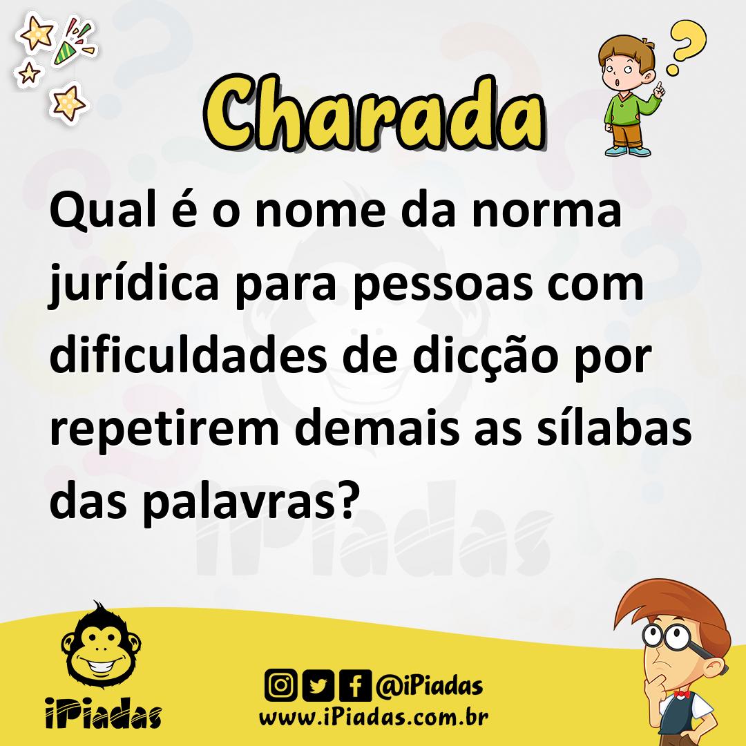 Ilustração de Qual é o nome da norma jurídica para pessoas com dificuldades de dicção por repetirem demais as sílabas das palavras? no iPiadas