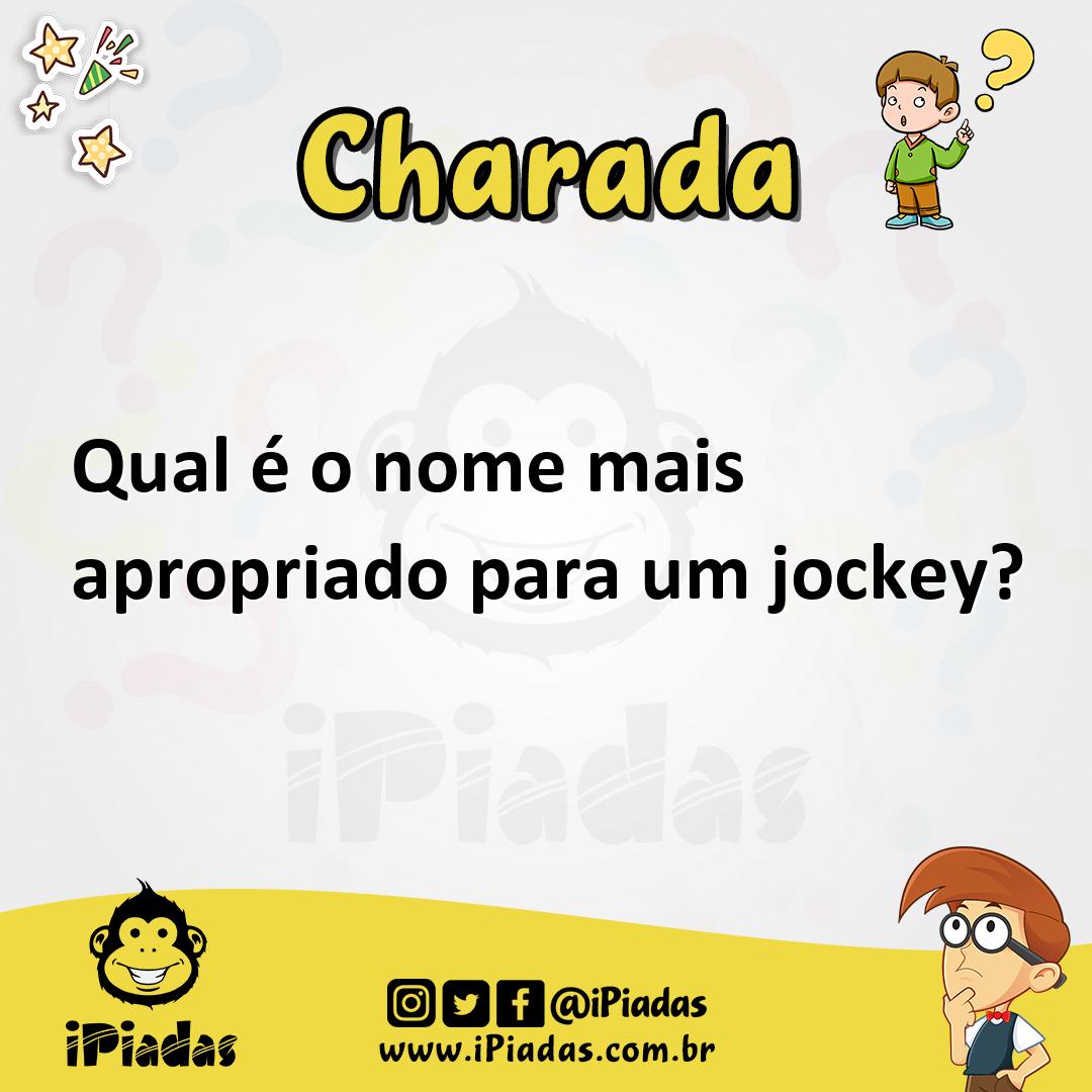 Ilustração de Qual é o nome mais apropriado para um jockey? no iPiadas