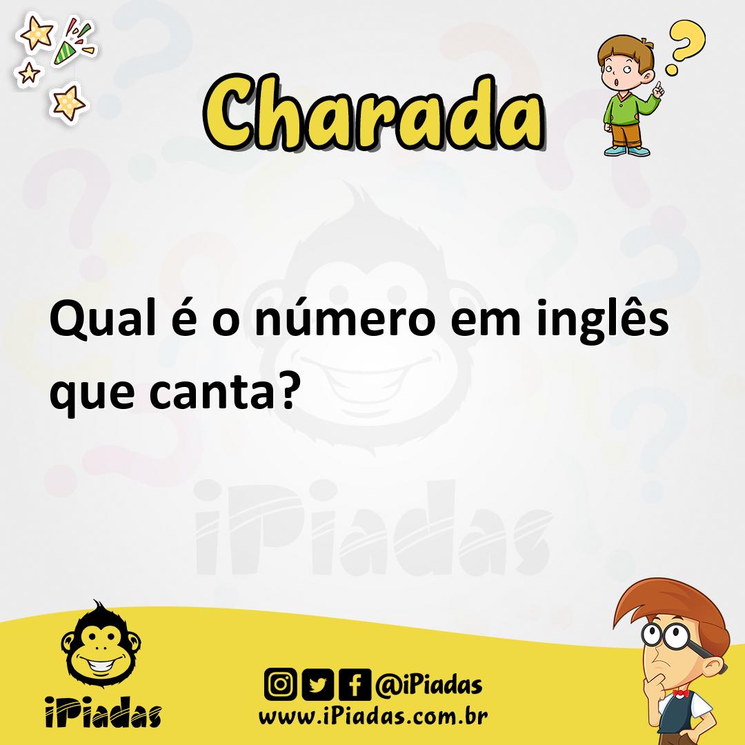 Ilustração de Qual é o número em inglês que canta? no iPiadas