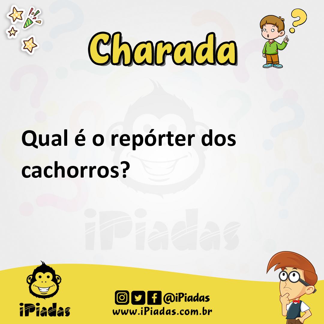 Ilustração de Qual é o repórter dos cachorros? no iPiadas
