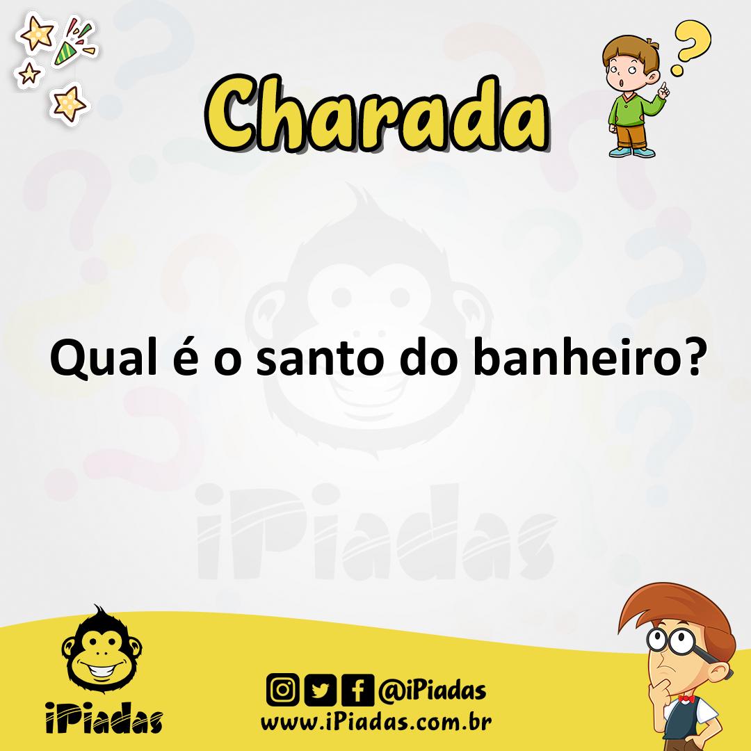 Ilustração de Qual é o santo do banheiro? no iPiadas