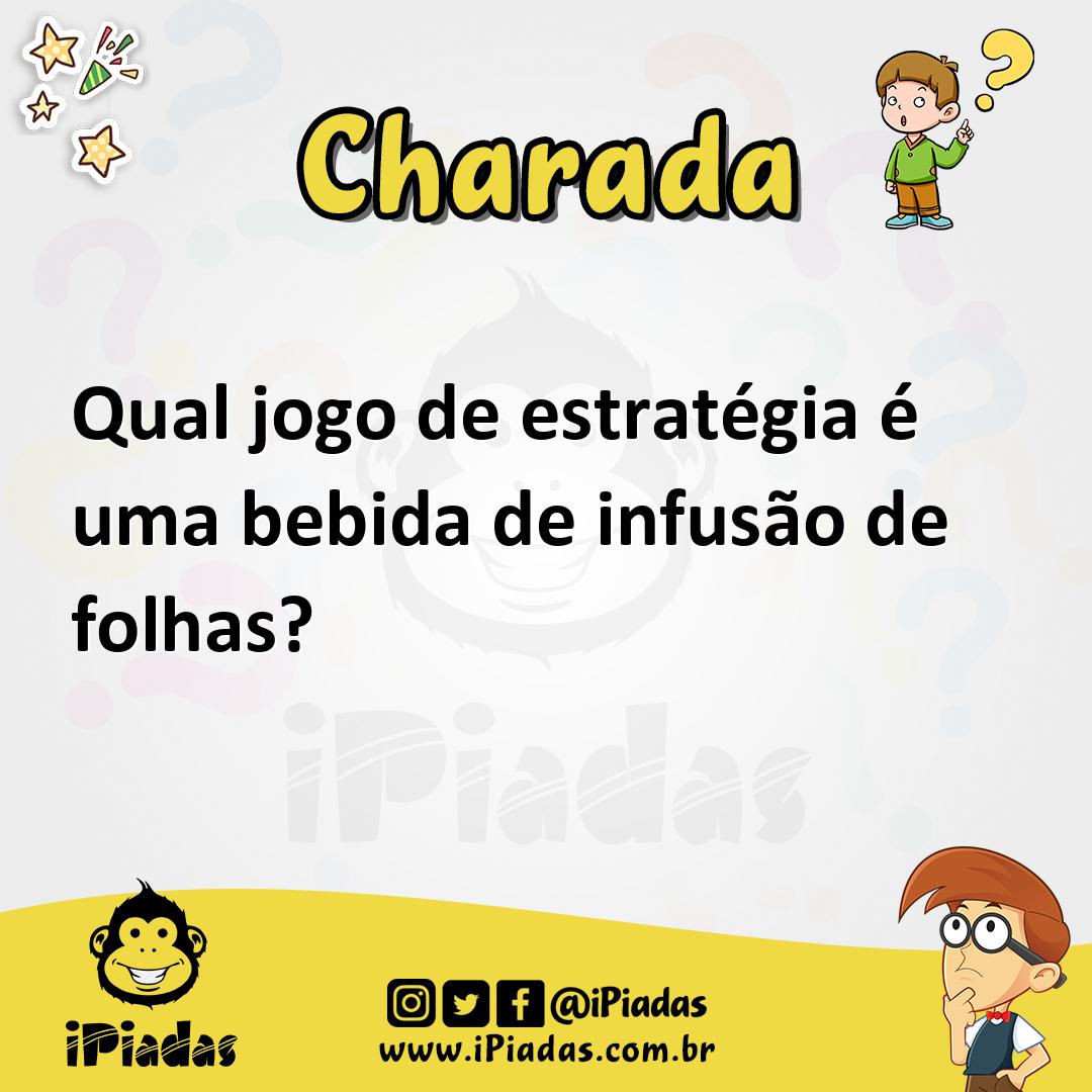 Ilustração de Qual jogo de estratégia é uma bebida de infusão de folhas? no iPiadas
