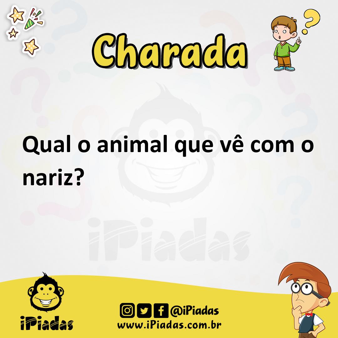 Ilustração de Qual o animal que vê com o nariz? no iPiadas