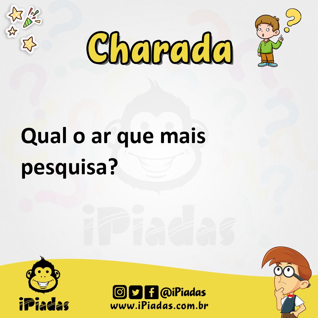 Ilustração de Qual o ar que mais pesquisa? no iPiadas