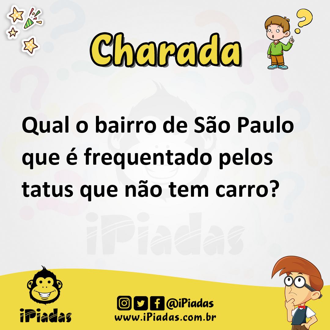 Ilustração de Qual o bairro de São Paulo que é frequentado pelos tatus que não tem carro? no iPiadas