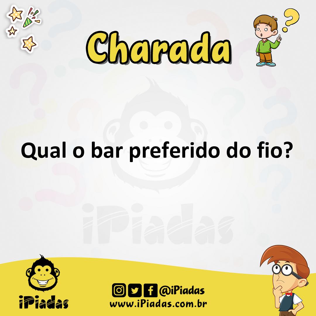 Ilustração de Qual o bar preferido do fio? no iPiadas