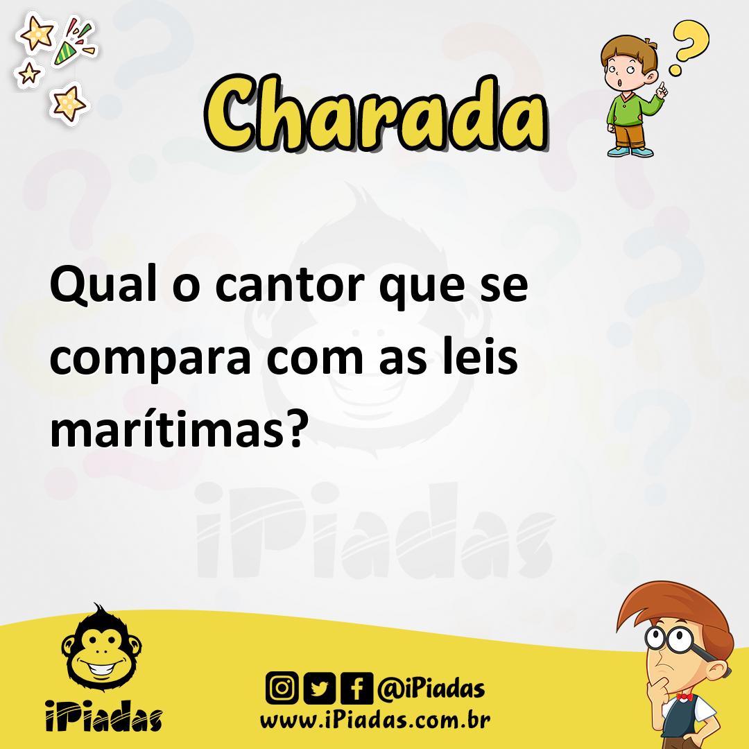 Ilustração de Qual o cantor que se compara com as leis marítimas? no iPiadas