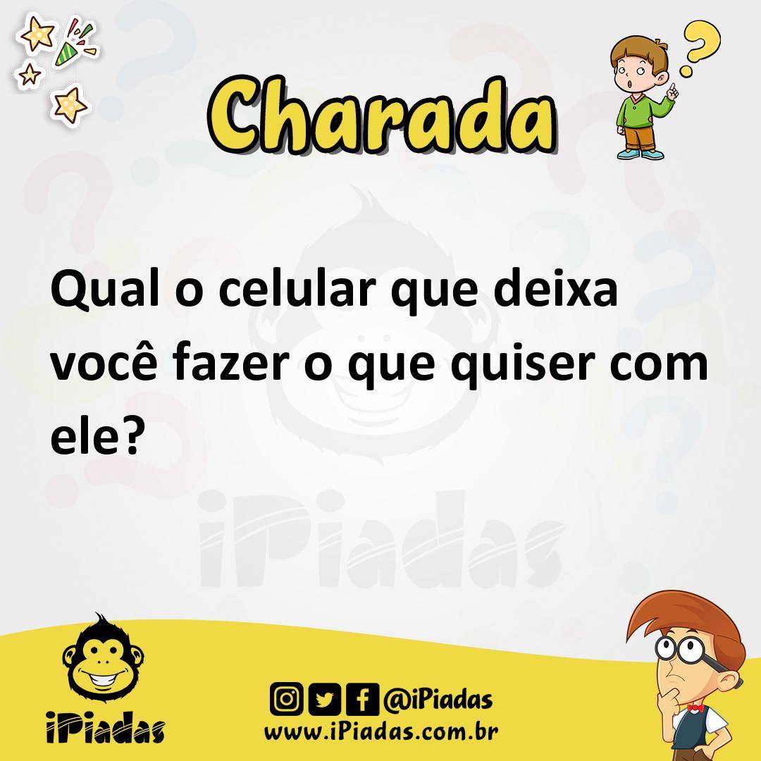 Ilustração de Qual o celular que deixa você fazer o que quiser com ele? no iPiadas